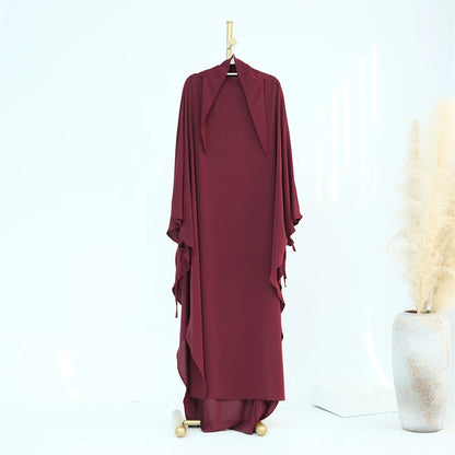 Ramadan Eid Khimar Abaya Dubai Turkey Islam Muslim Maxi Hijab Dress Nida Prayer Clothes For Women Kebaya Robe Femme Musulmane