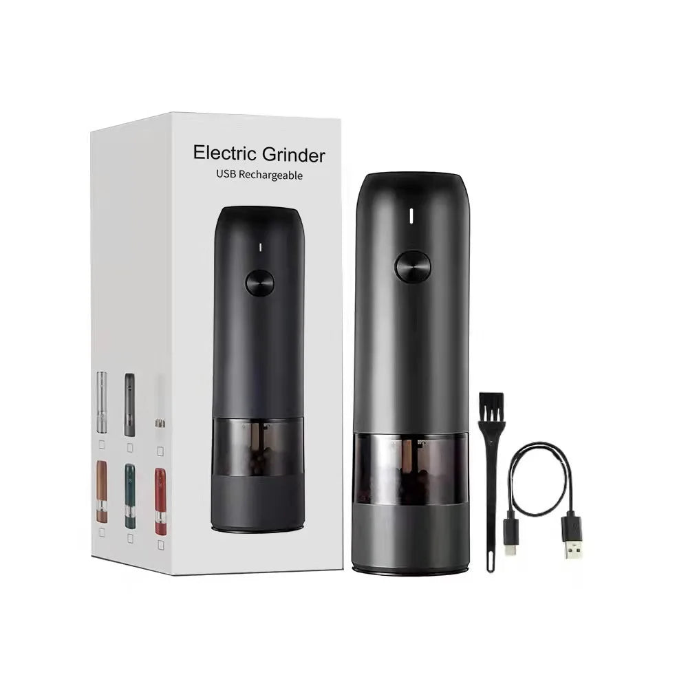 Electric Automatic Salt and Pepper Grinder Set Rechargeable With USB Gravity Spice Mill Adjustable Spices Grinder Kitchen Tools