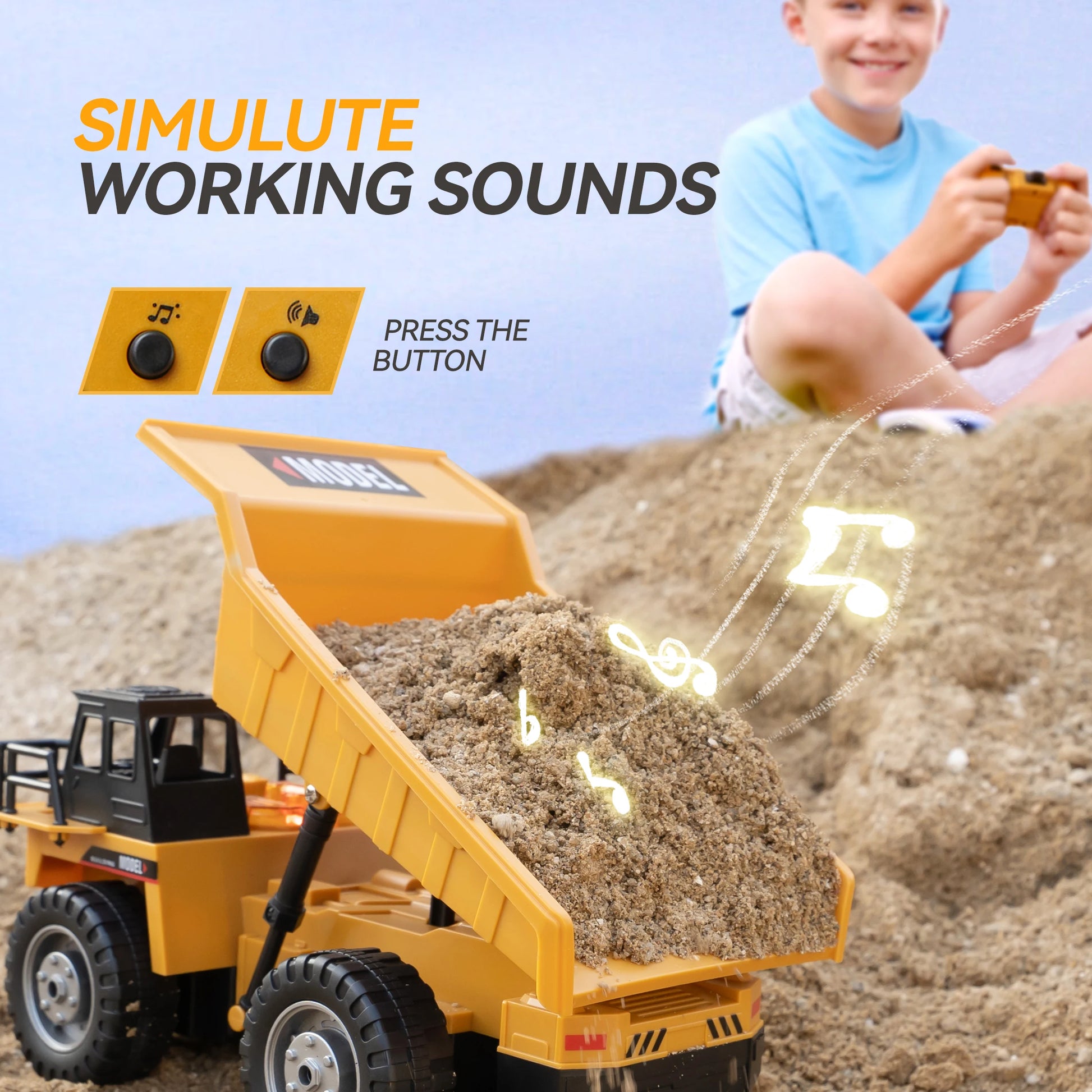 New 2.4G Remote Control Excavator Dump Truck RC Model Car Toy Professional Alloy Plastic Simulation Construction Vehicle for Kid.