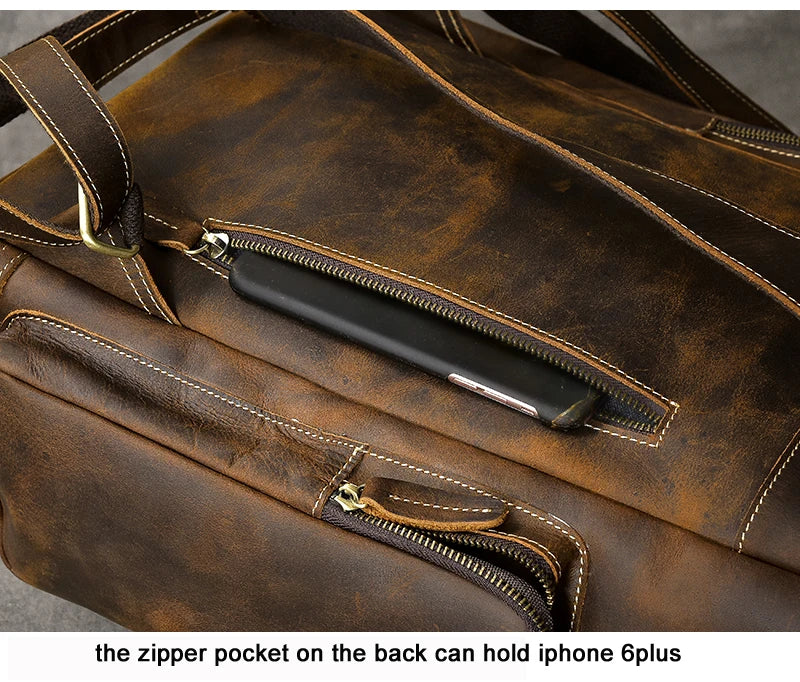 Vintage Crazy Horse Echtes Leder Rucksack Männer Leder Bagpack Klettern Rucksack männlichen Große Wandern Rucksack M814