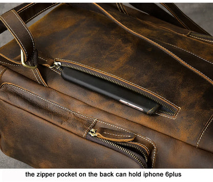 Vintage Crazy Horse Echtes Leder Rucksack Männer Leder Bagpack Klettern Rucksack männlichen Große Wandern Rucksack M814