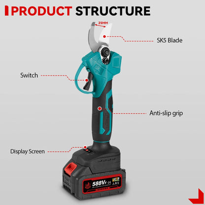ONEVAN 3500W 2in1 Bürstenlose Hohe Astsäge Kettensäge & Gartenschere Gartengerät Mit Teleskopstange Für ONEVAN 18V Batterie