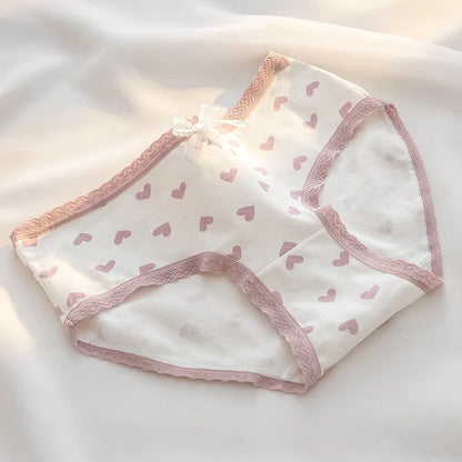 5Pcs/Set Cotton Panties Women Low-Rise Underwear Breathable Briefs Female Underpants Soft Sexy Lingerie M-XL.