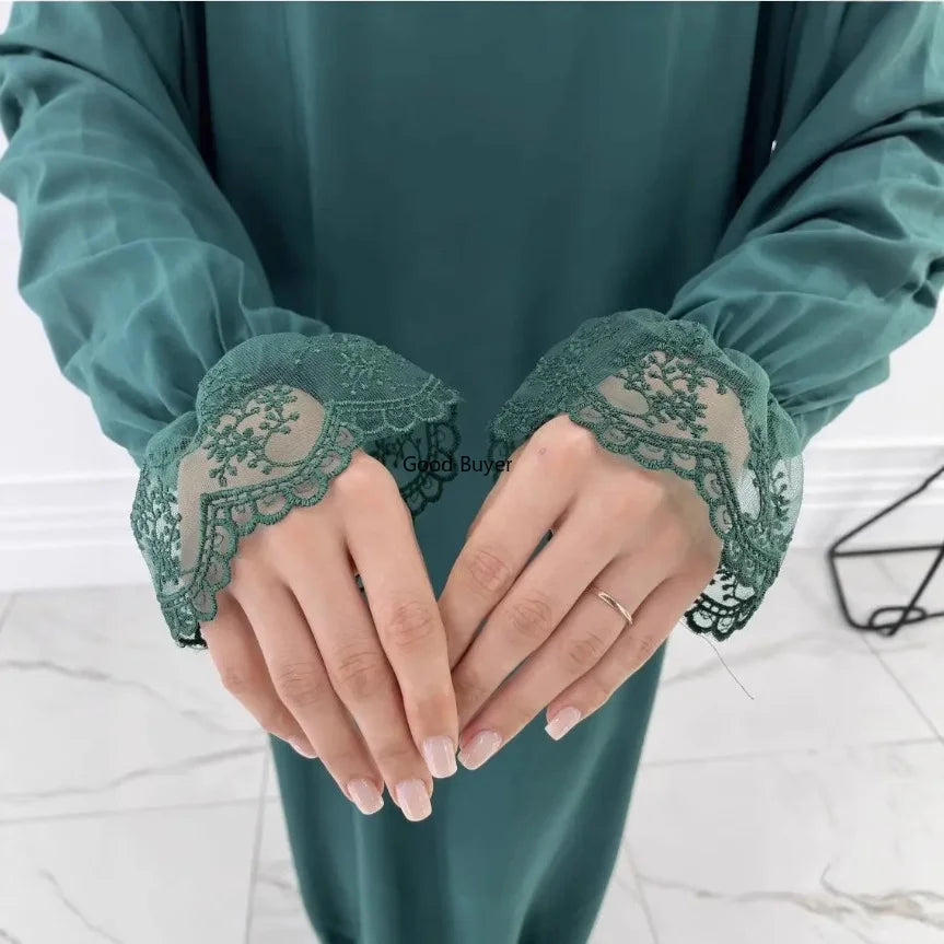 2025 Latest Lace Hoodie Soft And Comfortable jilbab One Piece Long Robe Prayer Abaya Jilbab Nikab Abaya Muslim Dress for Women.