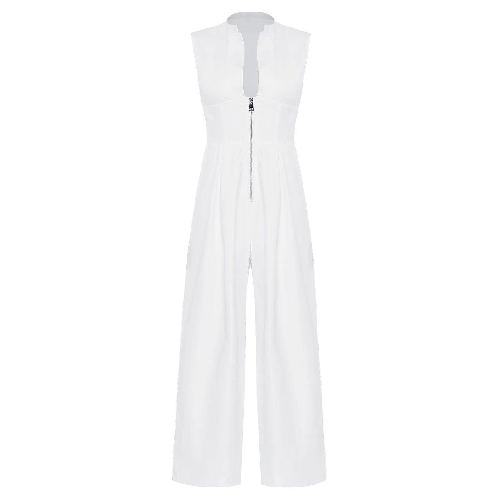 Women High Waist One Piece Sleeveless Jumpsuit Wide Leg Rompers Office Lady Commute Work Casual Dressy Jumpsuits Long Pants.