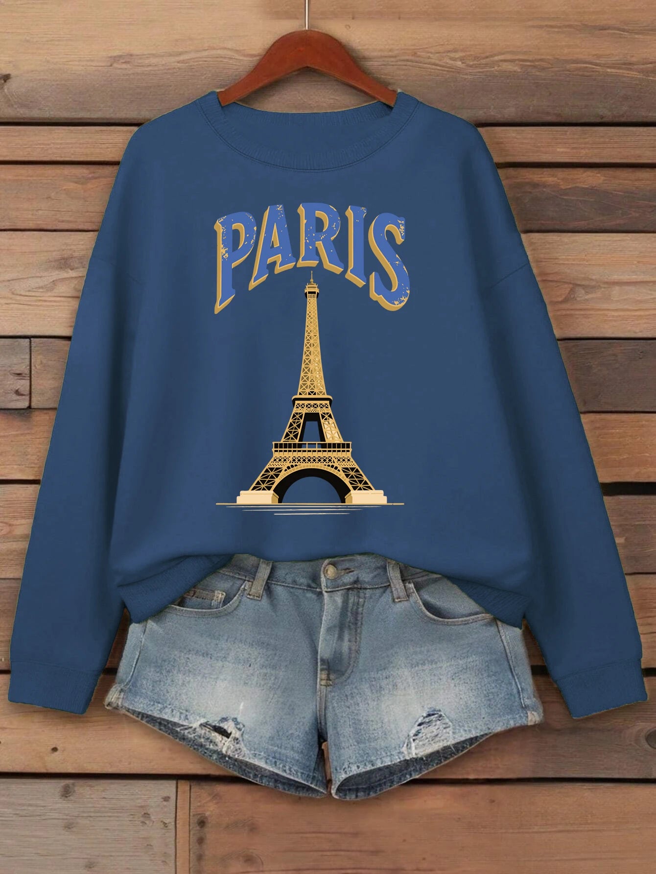 Paris Tower France Print Women Sweatshirt Casual Loose Sportswear All-Match Fleece Pullover Multicolor O-Neck Female Clothes.