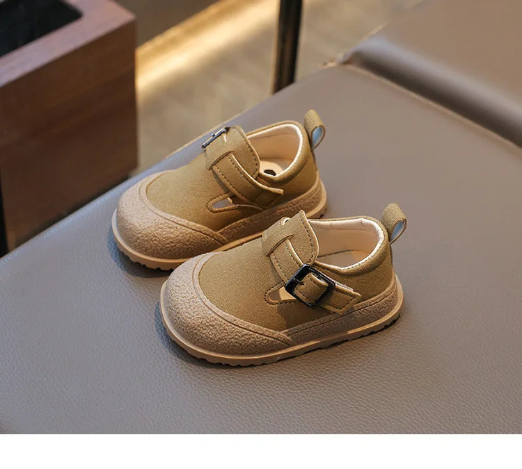 Boys' Boken Shoes Soft Soled Children's Shoes 2025 New Arrivals 0-1 years old Children's Sports Shoes Fashion Retro Bean Shoes.