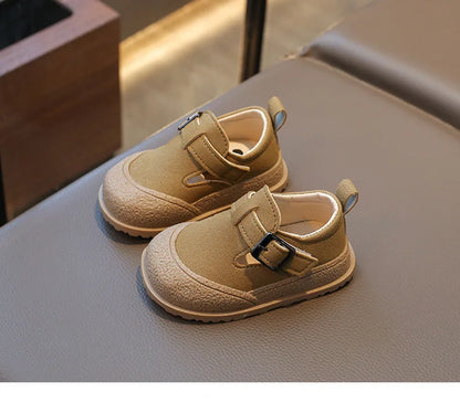 Boys' Boken Shoes Soft Soled Children's Shoes 2025 New Arrivals 0-1 years old Children's Sports Shoes Fashion Retro Bean Shoes.