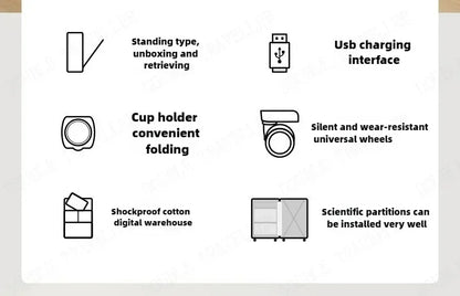 Vorne öffnender Rollgepäckkoffer mit großer Kapazität, Aluminiumrahmen, ABS + PC-Trolley, Koffer, USB-Lade-Boarding-Koffer.