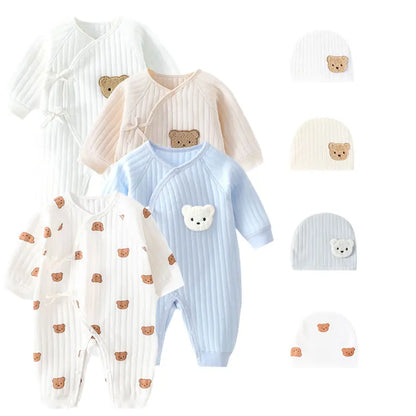 Jungen Mädchen Body Neugeborenen Winter Onesie Kleidung Baumwolle Kleinkind Hause Tragen 0-6M Verdickte Frühling und Herbst Kleidung