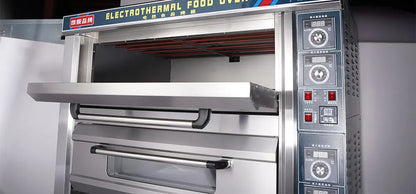 Commercial Baking Equipment 3 Deck 6 Tray Gas Electric Bakery Bread Deck Oven For Cake Pizza.