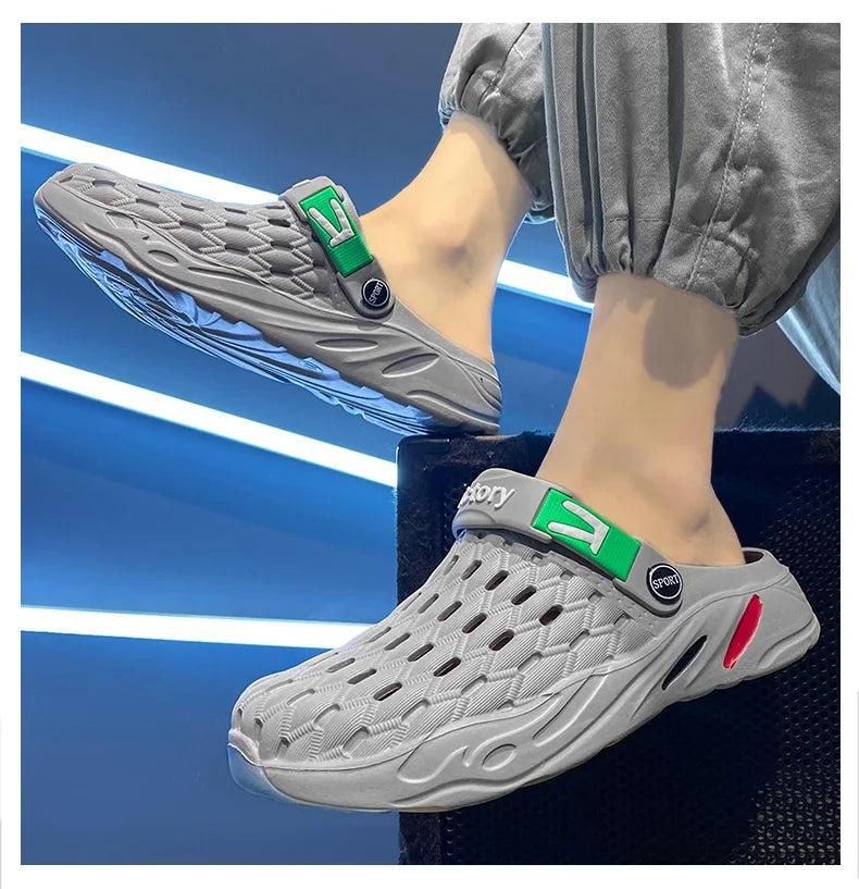 Flat Sandals Men Shoes 2025 Slippers Men Garden Platform Sandals Man Summer Sandals Male Sneakers Outdoor Flip Flops Home Clogs.