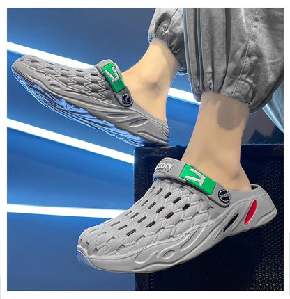 Flat Sandals Men Shoes 2025 Slippers Men Garden Platform Sandals Man Summer Sandals Male Sneakers Outdoor Flip Flops Home Clogs.