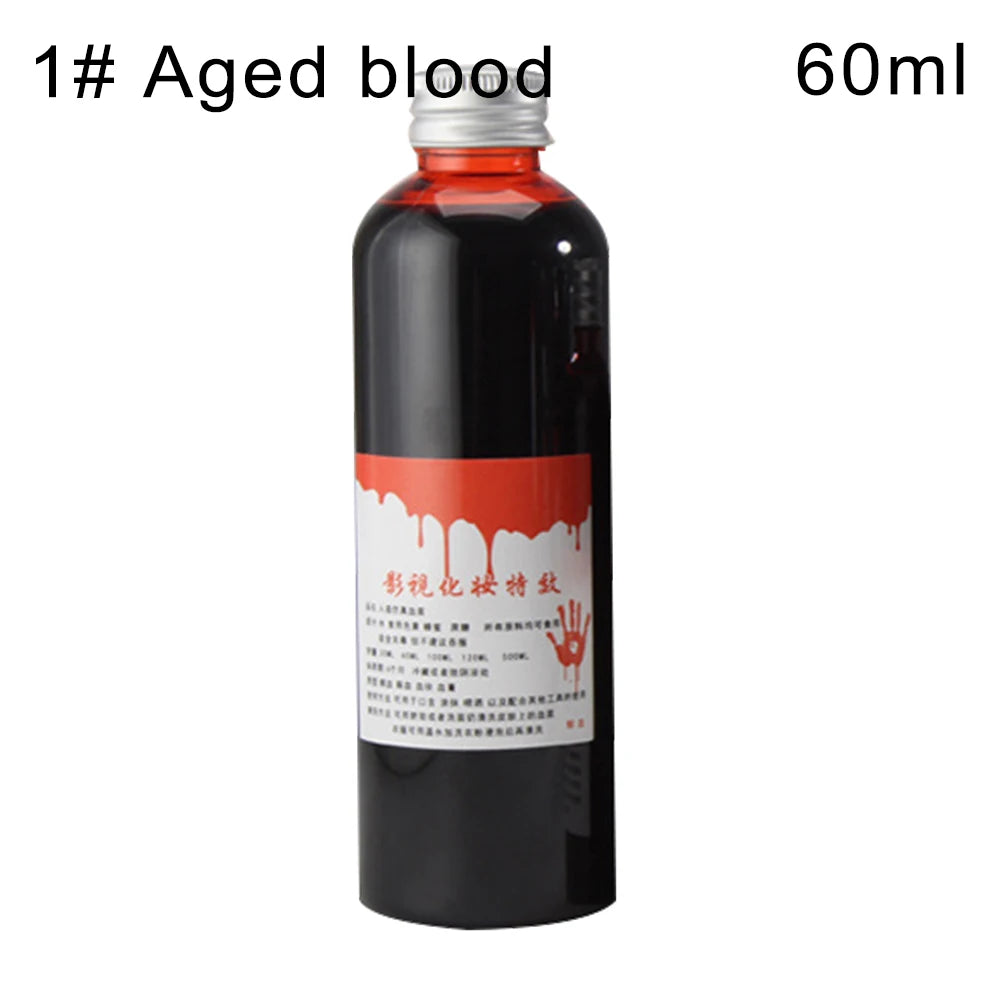 30/120/ml gefälschte Abstrich Blut Flüssigkeit Flasche Bühne Streich Theater Vampire lustige Horror Festival Party DIY Cosplay Requisiten.