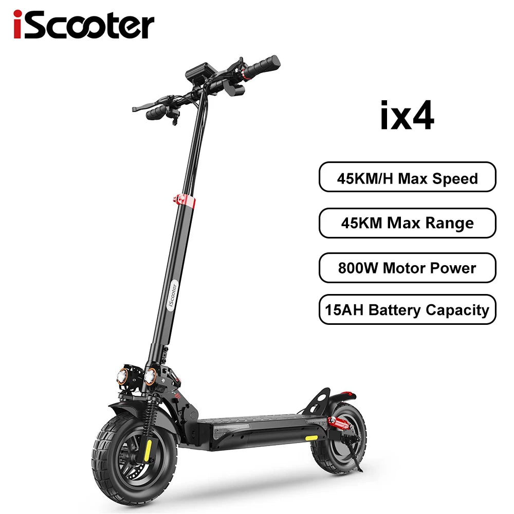 iScooter ix4 Foldable Adult Electric Scooter E-Scooter 45 KM/H Electric Kick Scooter 800W Skateboards 48V 15Ah Kickboard.