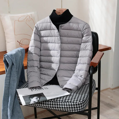 Neuheiten frauen Weiße Ente Unten Liner Puffer Jacke 2023 Herbst Winter Weibliche Warm Halten Koreanische Büro Dame Unten Mantel