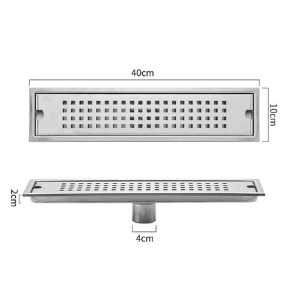 Mit Siebabdeckung, Duschbodenablauf, rechteckige Form, Edelstahl, Badezimmer-Waschbecken-Sieb, abnehmbar, geruchshemmend