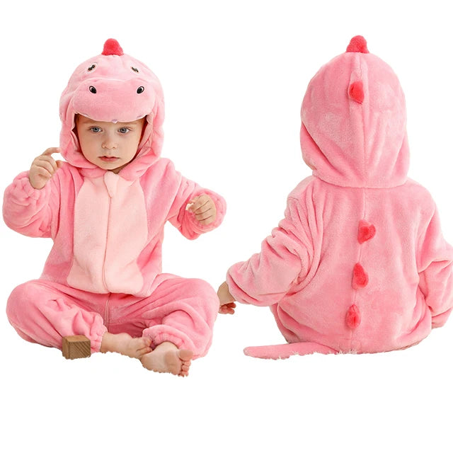 MICHLEY Winter Baby Strampler Mit Kapuze Flanell Cosplay Kleinkind Infant Kleidung Insgesamt Bodys Overall Kostüm Für Kinder Mädchen Junge.