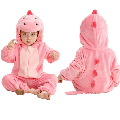 MICHLEY Winter Baby Strampler Mit Kapuze Flanell Cosplay Kleinkind Infant Kleidung Insgesamt Bodys Overall Kostüm Für Kinder Mädchen Junge