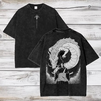 Gojo Satoru Jujutsu Kaisen Women Tshirt Washed Cotton T-shirt T Shirt Men Clothing Summer Short Sleeve Tees Streetwear.