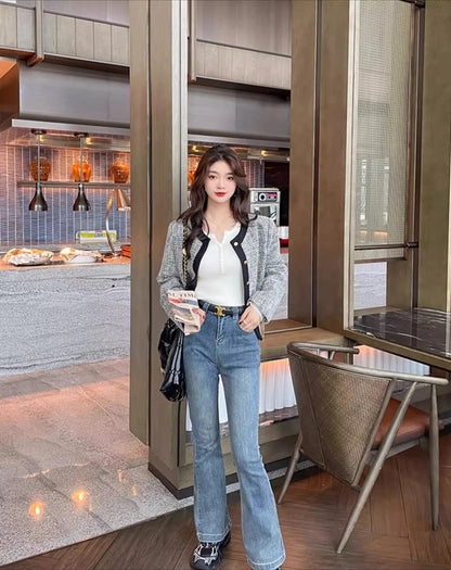 2025 frauen Solide Strick Pullover Herbst Winter Pullover V-ausschnitt Taste Langarm Schlank Pullover Koreanische Casual Basis Schicht Y2k