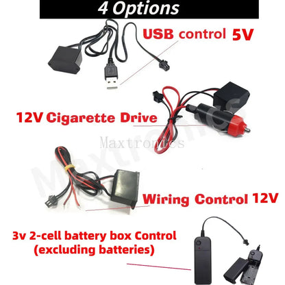 1M/3m/5M LED Neon Licht USB Flexible EL Draht Seil Rohr Wasserdichte LED Streifen Band für Urlaub Dance Party Decor Licht 3V 5V 12V.