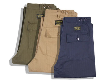 OKONKWO American Style Vintage Military Pants OG-107 Work Casual Pants People's Pattern Trousers Ame Kwo.