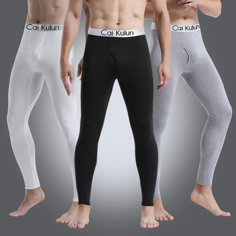 Men Thermal Underwear Skin-Friendly Render Pant Winter Warm Long Johns Men'S Soft Elastic Large Size Leggings Comfortable Tights.