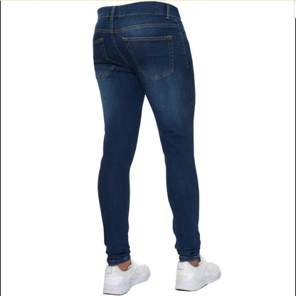 Business Men's Casual Jeans Stretch Denim Trousers Spring Autumn Classic Black Sky Blue Grey Straight Work Fashion Brand Clothin.