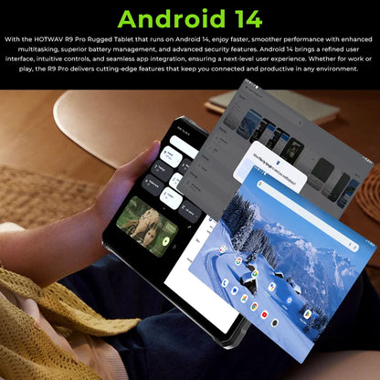 HOTWAV R9 Pro Rugged Tablet Android 14 11" FHD+ 20080mAh Pad 64MP Rear Camera 6GB 256GB Tablet PC With Super Camping light.