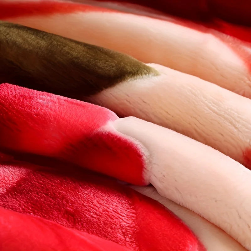 Raschel Ultra-Soft Fleece Throw Blanket Vintage Floral Design Thick Warm for All Seasons for Couch Bed Machine Washable.