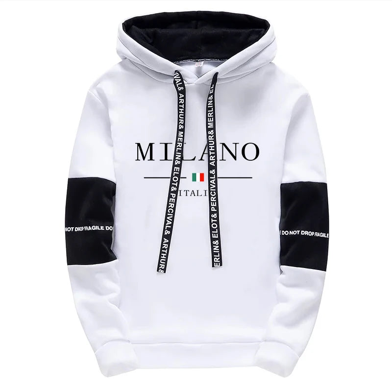 Neueste Mode Herren Sportswear Mit Kapuze Sweatshirts Jogger Hosen Männlich Täglich Casual Sport Jogging Anzug Italia Milan Gedruckt Hoodies.