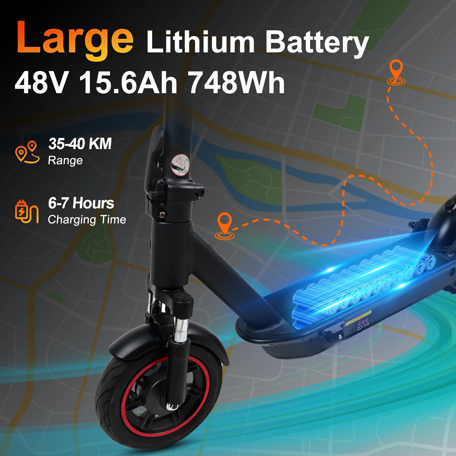 Electric Scooter For Adults Max Speed 35Km/h Electric Scooter 500W (Peak 750W ) Adult Scooter Electric Kick Scooter.