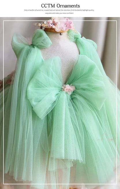 Luxuriöses und elegantes Schmetterlingsmädchen-Prinzessinnenkleid für 0–6 Jahre, formelle Jubiläumsfeier, flauschiges Kleid, Modellkunst, Aufführung