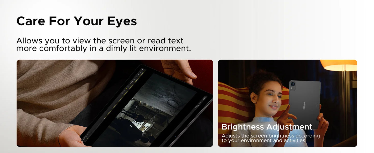 DOOGEE T36 Smart Tablet PC Android 15 12'' Display 32GB RAM (8GB+24GB) 256GB Unisoc T620 Octa Core 8800mAh Battery Widevine L1.