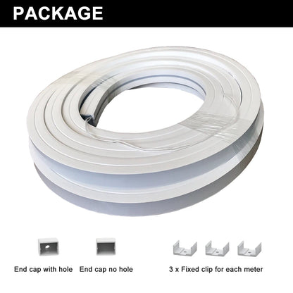 Waterproof Silicone Neon Cover Tube Flexible Soft Silica Gel for WS2811 WS2812B 5050 COB LED Strip Light Multiple Length 1m-5m.