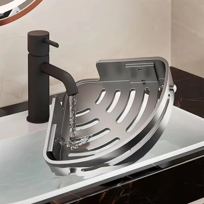 Waschraum-Saugnapf ohne Stanzen, dreieckiges Lagerregal, Badezimmer, Toilette, Ecke, Handtuch, Duschgel, Lagerregal