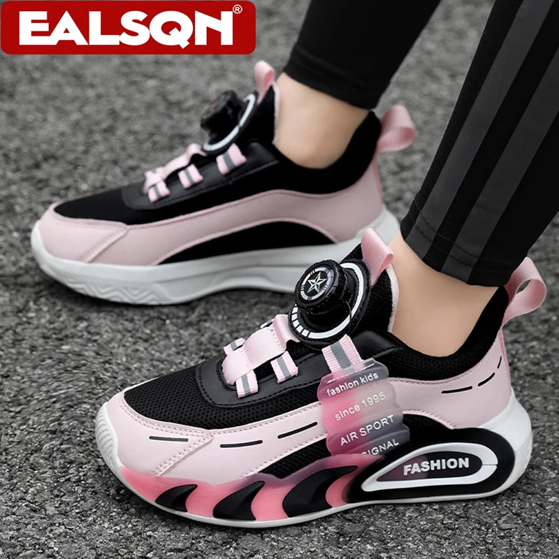 Pink Girl's Fashion Sneakers Anti Slip Comfortable Children Boy's Casual Walking Shoes Outdoor Sport Tennis.