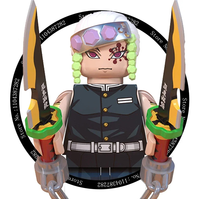 2025 Hot Toys WM6116 WM6138 Demon Slayer Blade Building Blocks Mini Action Figure Accessories Halloween Christmas Gifts for Kids