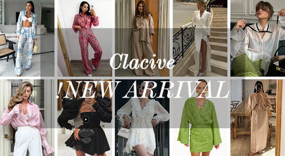 Clacive Mode Lose Druck Frauen Kleid 2025, Casual Revers Langarm Büro Dame Midi Kleider Elegante Klassische Gürtel Weibliche Kleid