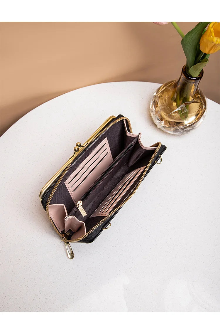 Fashion Women Luxury Leather Single Shoulder Bags Ladies Large Capacity Crossbody Mobile Phone Purse Female Messenger Wallet.