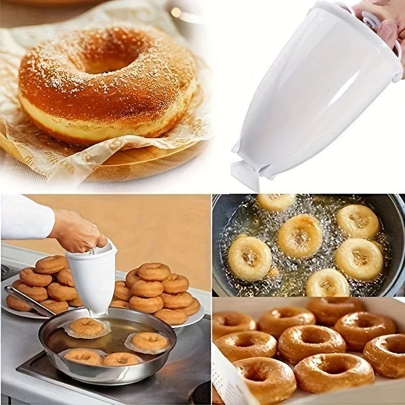 Hot Sale Donut Maker Donut Mould Easy Fast Manual Waffle Dispenser Doughnut Machine Arabic Waffle Plastic Lightweight Deep Fry.