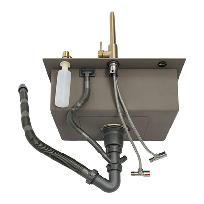 60 x 45 Zoll Edelstahl-Küchenspüle ohne Logo, rechteckige Spüle mit Abtropfkorb für Toiletten, Badezimmer, Waschräume