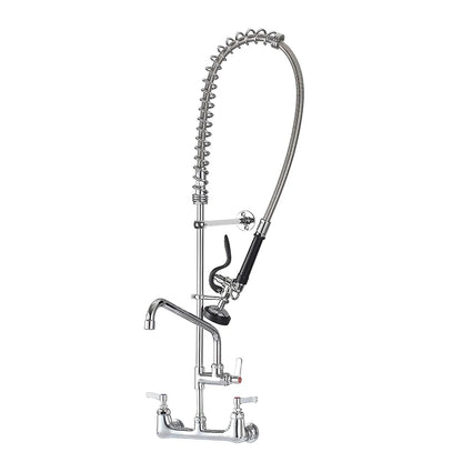 KEMAIDI Commercial Kitchen Faucet with Pull Down Sprayer Industrial Pre Rinse Spring Faucets Mixer for Kitchen Multi-Functional