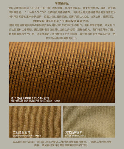 Red Tornado US Size Good Quality Cotton Canvas 70% Wool N1 Jacket N1-0001B.