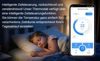 CONENTOOL WiFi Electric Thermostat 16A Floor Heating Smart Home with Alexa Tuya Google Digital Temperature Controller App Remote.