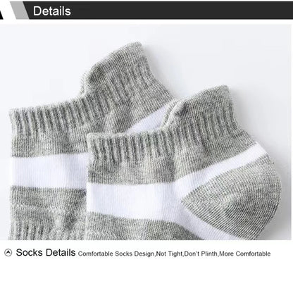5 Pairs High Quality Socks Men Summer Outdoor Casual Cotton Socks Short Breathable Black Ankle Socks Run Sports Socks Size 38-45.