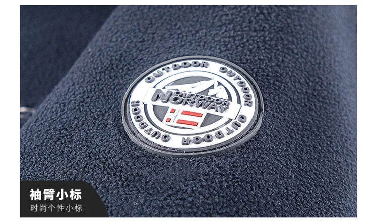 Maxbarley Winter Sportswear Set Mens Retro Training Thick Fleece Jacket + Pants Two Piece Set Casual Ski Running Tracksuit Suit