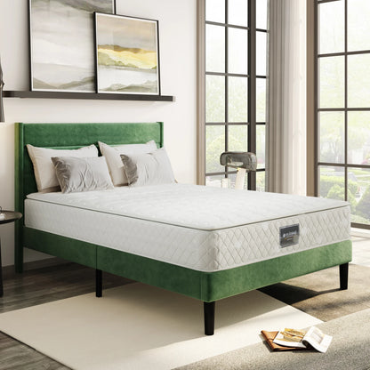 Lazyspace Federkernmatratze 160 x 200 x 25 cm, 7 Zonen Kalschaummatratze, Härte H3, versteckte Mikrofaser-Referenzumgebung, weiß