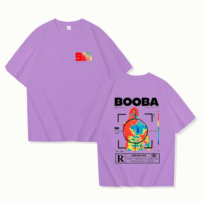 B2O T-shirts Men Fashion BOOBA Printed Short Sleeve T Shirt Women Casual Harajuku Streetwear Tee Tops.